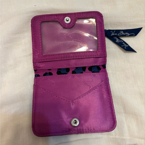 Vera Bradley Purple floral and Cheetah Print Card Holder - Picture 3 of 3